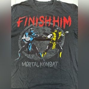 Old school Mortal kombat finish him sub zero vs scorpion tee